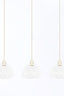 Hanging lamp 3L 94x26x19 cm BISHO glass clear+cream