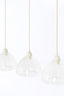 Hanging lamp 3L 94x26x19 cm BISHO glass clear+cream