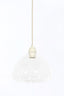 Hanging lamp 3L 94x26x19 cm BISHO glass clear+cream