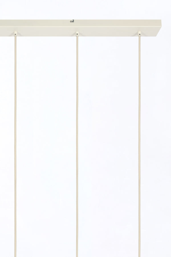 Hanging lamp 5L 104x19x14 cm BISHO glass clear+cream