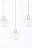 Hanging lamp 5L 104x19x14 cm BISHO glass clear+cream