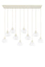 Hanging lamp 10L 120x19x14 cm BISHO glass clear+cream