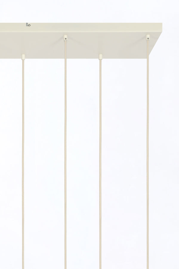 Hanging lamp 10L 120x19x14 cm BISHO glass clear+cream