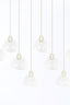 Hanging lamp 10L 120x19x14 cm BISHO glass clear+cream