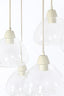 Hanging lamp 10L 120x19x14 cm BISHO glass clear+cream