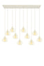 Hanging lamp 10L 120x19x14 cm BISHO glass clear+cream