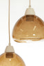 Hanging lamp 10L 120x19x14 cm BISHO glass brown+sand
