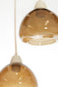 Hanging lamp 10L 120x19x14 cm BISHO glass brown+sand