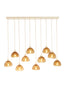 Hanging lamp 10L 120x19x14 cm BISHO glass brown+sand