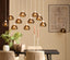 Hanging lamp 10L 120x19x14 cm BISHO glass brown+sand
