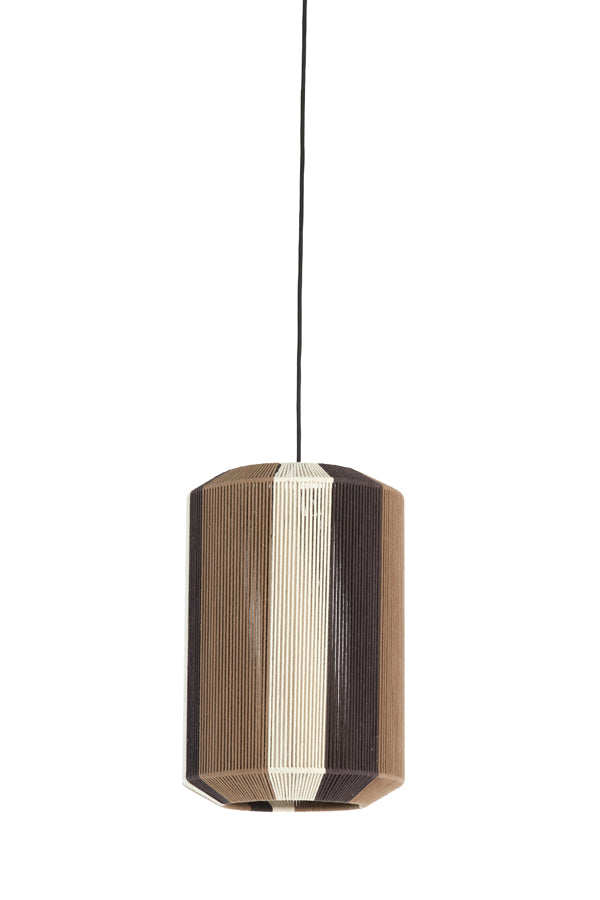 Hanging lamp 30x46 cm KOZANA brown+cream+dark brown