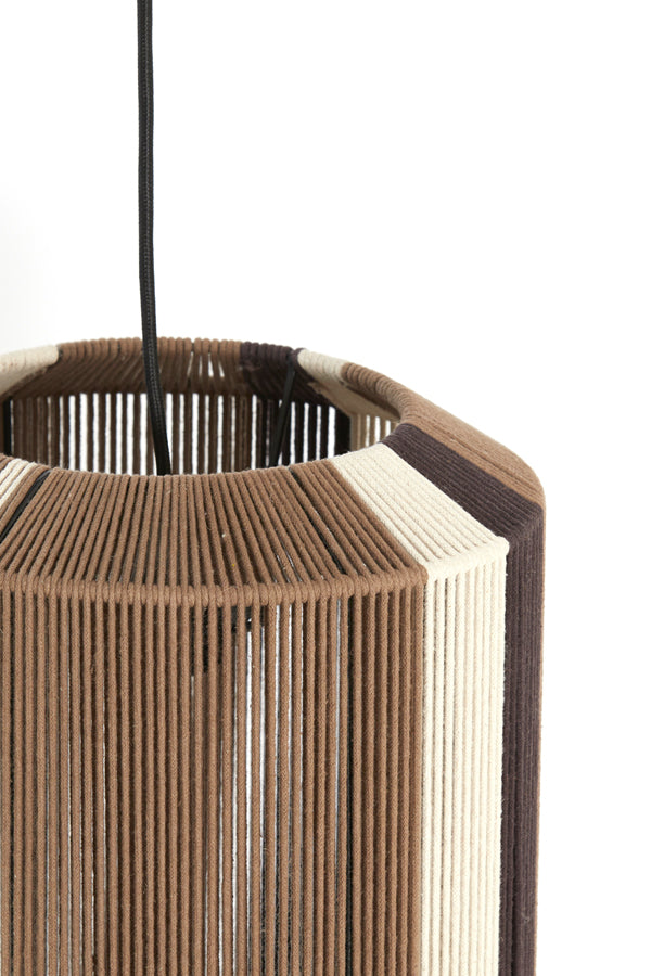Hanging lamp 30x46 cm KOZANA brown+cream+dark brown