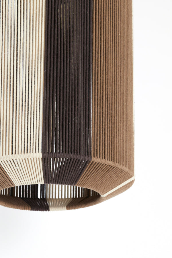 Hanging lamp 30x46 cm KOZANA brown+cream+dark brown