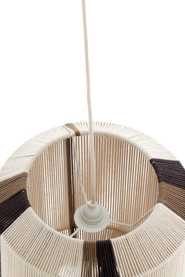 Hanging lamp 36x43 cm KOZANA cream+dark brown