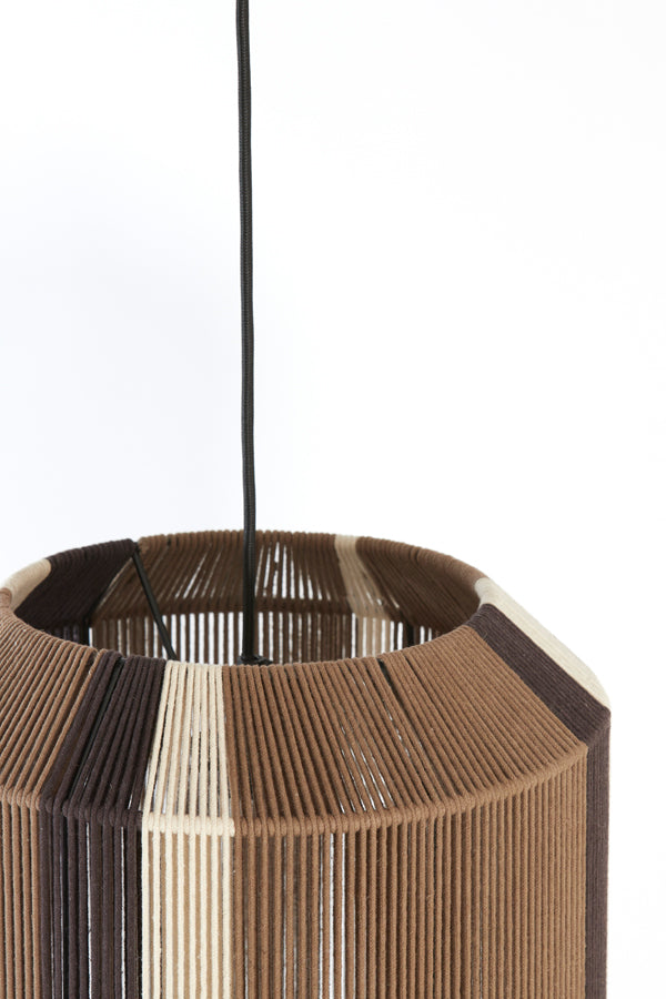 Hanging lamp 36x43 cm KOZANA brown+cream+dark brown