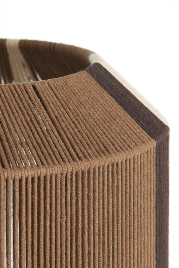 Hanging lamp 36x43 cm KOZANA brown+cream+dark brown