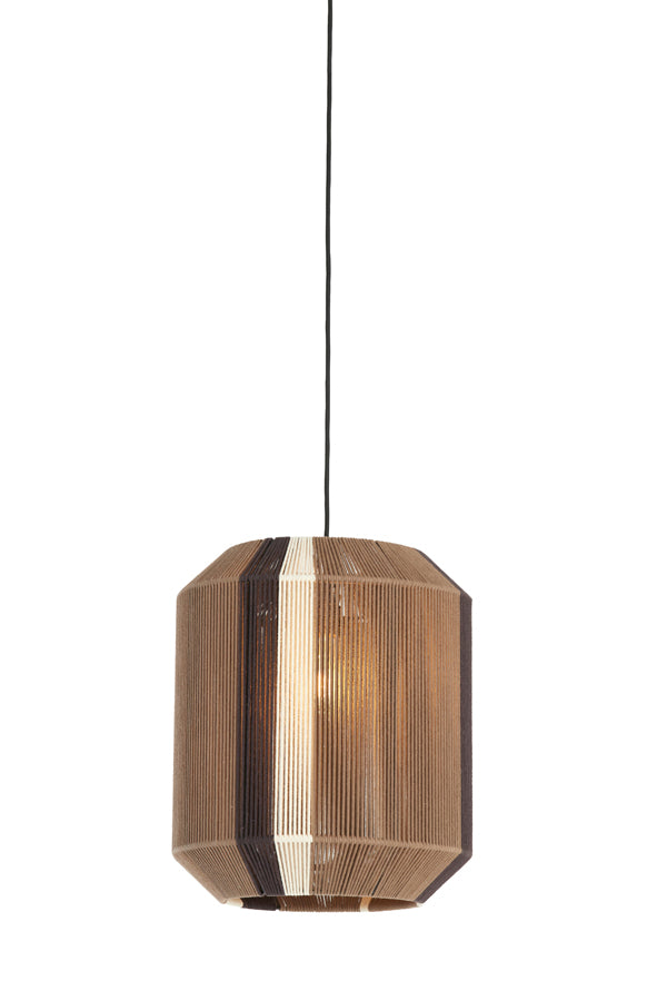 Hanging lamp 36x43 cm KOZANA brown+cream+dark brown