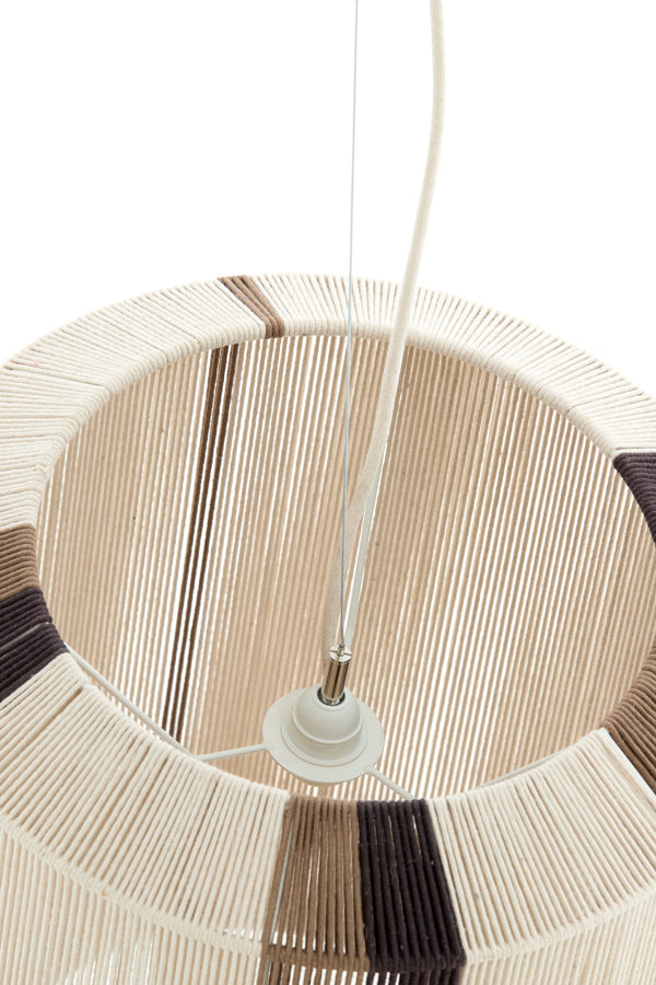 Hanging lamp 48x55 cm KOZANA cream+dark brown