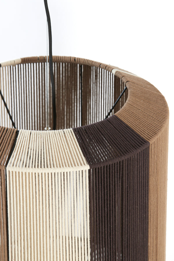Hanging lamp 48x55 cm KOZANA brown+cream+dark brown