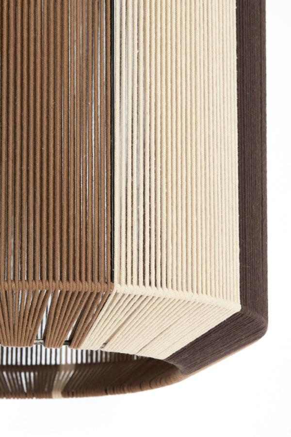 Hanging lamp 48x55 cm KOZANA brown+cream+dark brown