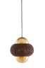 Hanging lamp 26x28 cm CETARA beads dark brown+bronze