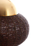 Hanging lamp 26x28 cm CETARA beads dark brown+bronze