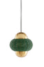 Hanging lamp 26x28 cm CETARA beads dark green+bronze
