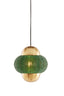 Hanging lamp 26x28 cm CETARA beads dark green+bronze