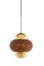 Hanging lamp 26x28 cm CETARA beads brown+bronze