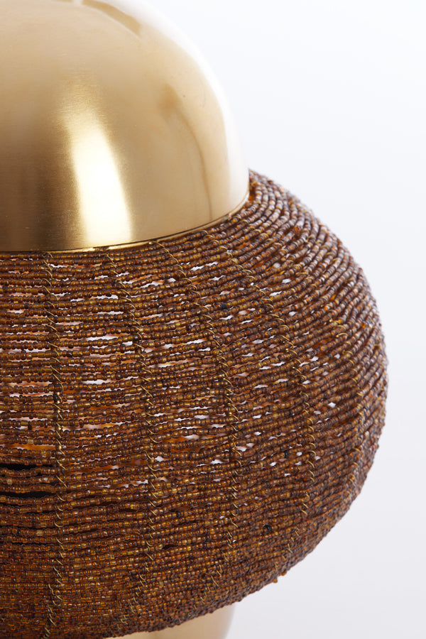 Hanging lamp 26x28 cm CETARA beads brown+bronze