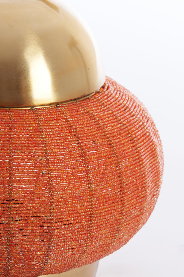 Hanging lamp 26x28 cm CETARA beads orange+bronze