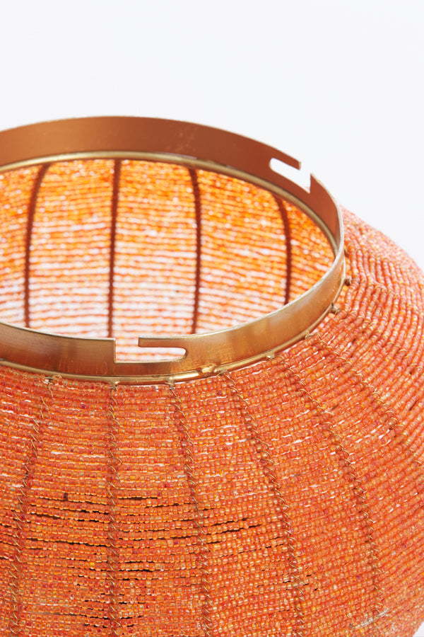 Hanging lamp 26x28 cm CETARA beads orange+bronze