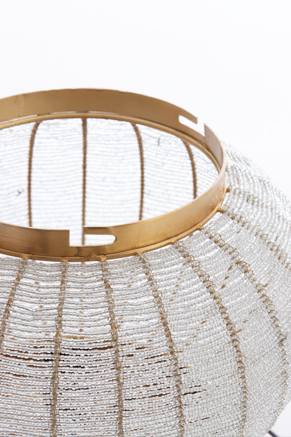 Hanging lamp 33x38 cm CETARA beads silver+bronze
