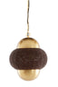 Hanging lamp 33x38 cm CETARA beads dark brown+bronze