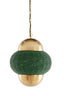 Hanging lamp 33x38 cm CETARA beads dark green+bronze