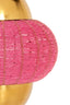 Hanging lamp 33x38 cm CETARA beads pink+bronze