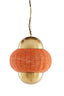 Hanging lamp 33x38 cm CETARA beads orange+bronze