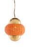 Hanging lamp 33x38 cm CETARA beads orange+bronze