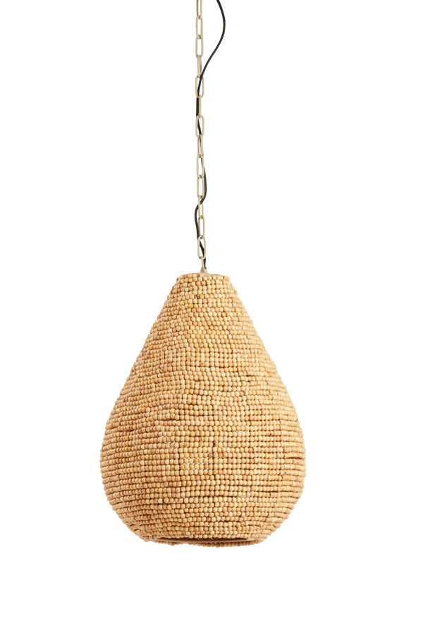 Hanging lamp 31x39 cm KABINDA beads natural