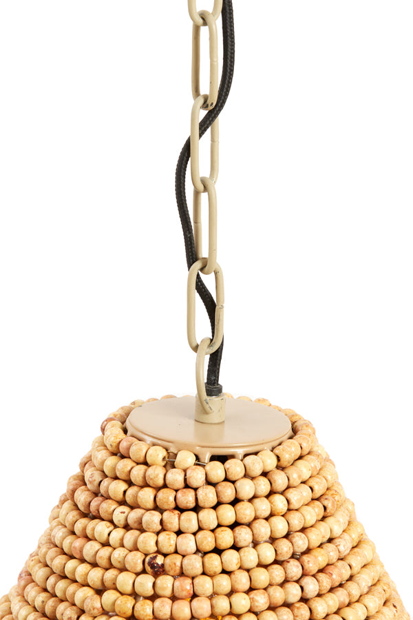 Hanging lamp 31x39 cm KABINDA beads natural