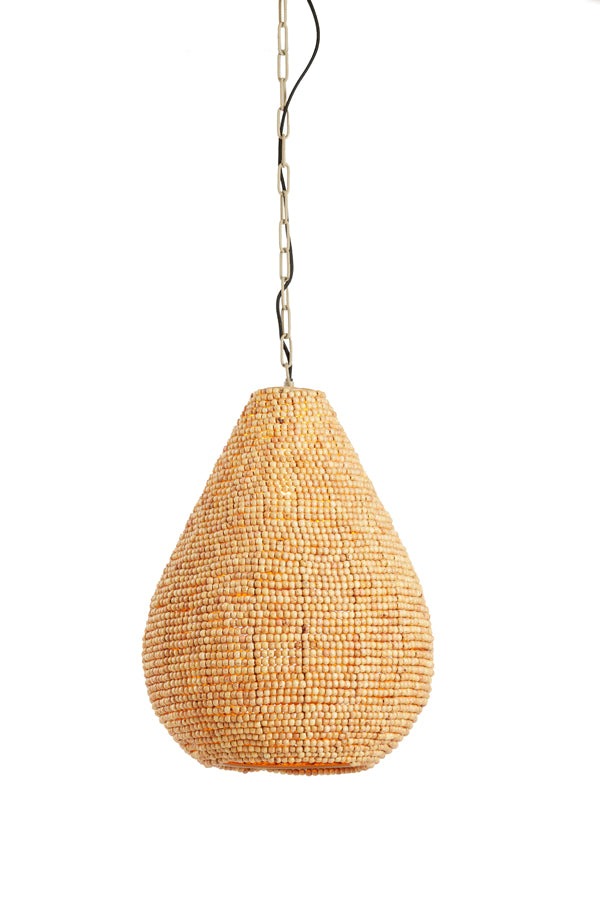 Hanging lamp 31x39 cm KABINDA beads natural