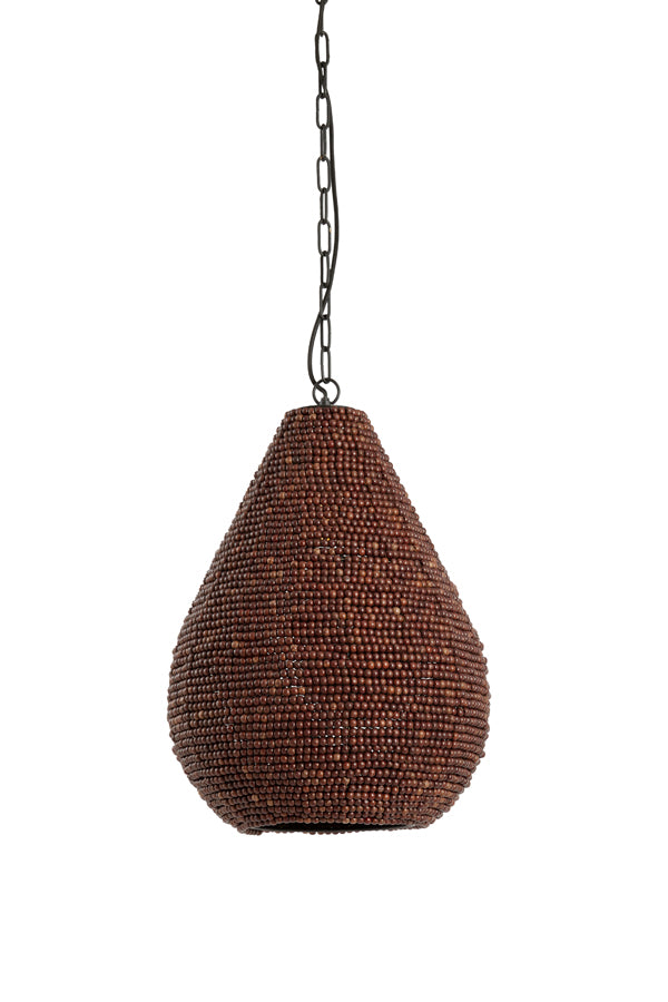 Hanging lamp 31x39 cm KABINDA beads dark brown