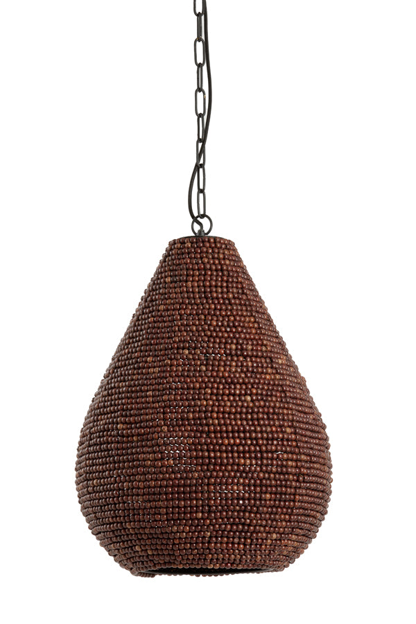 Hanging lamp 40x51 cm KABINDA beads dark brown