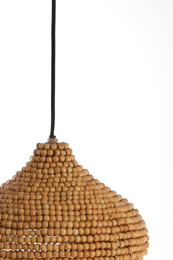 Hanging lamp 28x30 cm KALENGA beads natural