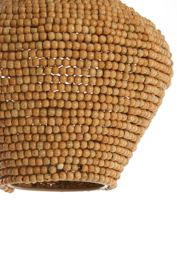 Hanging lamp 28x30 cm KALENGA beads natural