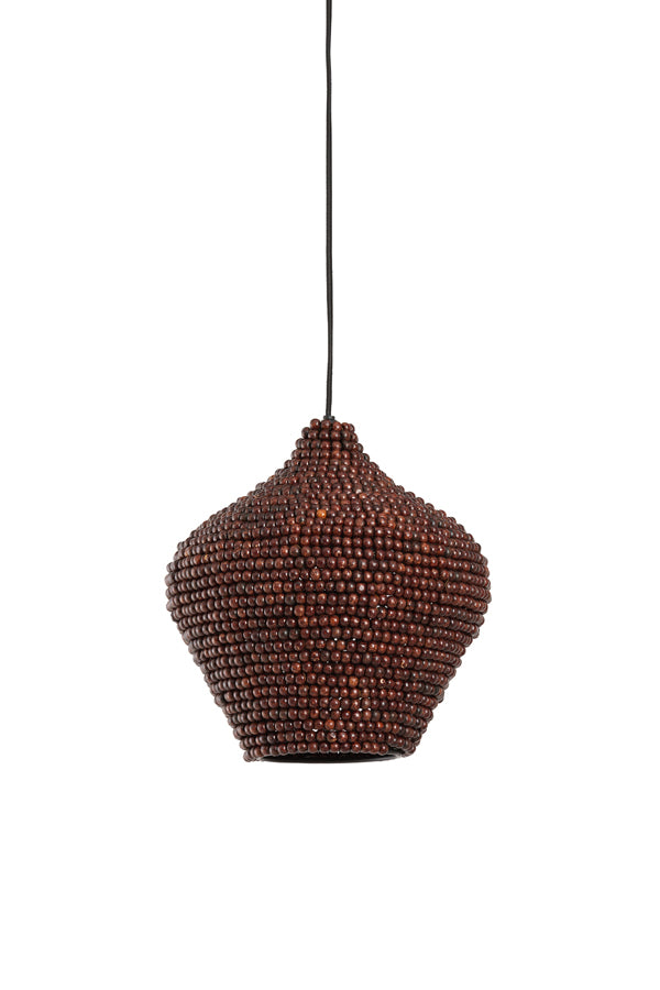 Hanging lamp 28x30 cm KALENGA beads dark brown