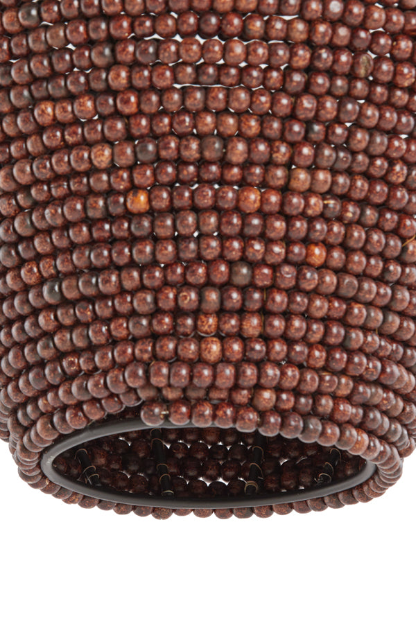 Hanging lamp 28x30 cm KALENGA beads dark brown