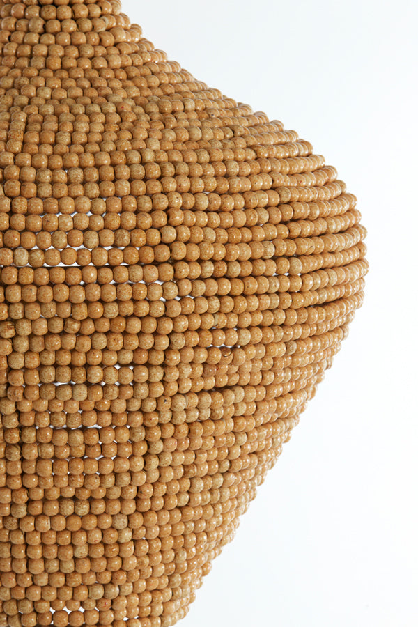 Hanging lamp 36x41 cm KALENGA beads natural