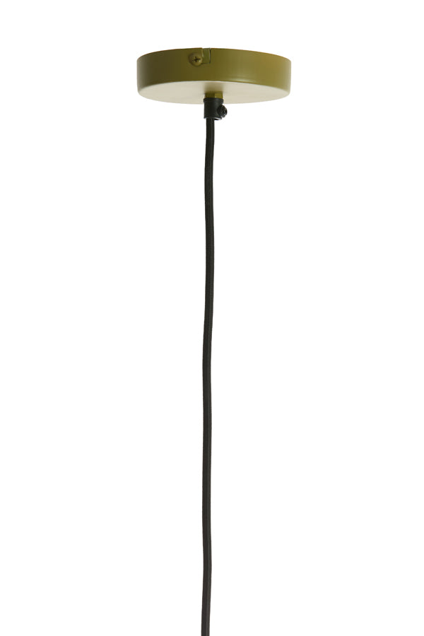 Hanging lamp 28,5x38 cm MILATOS jute olive green