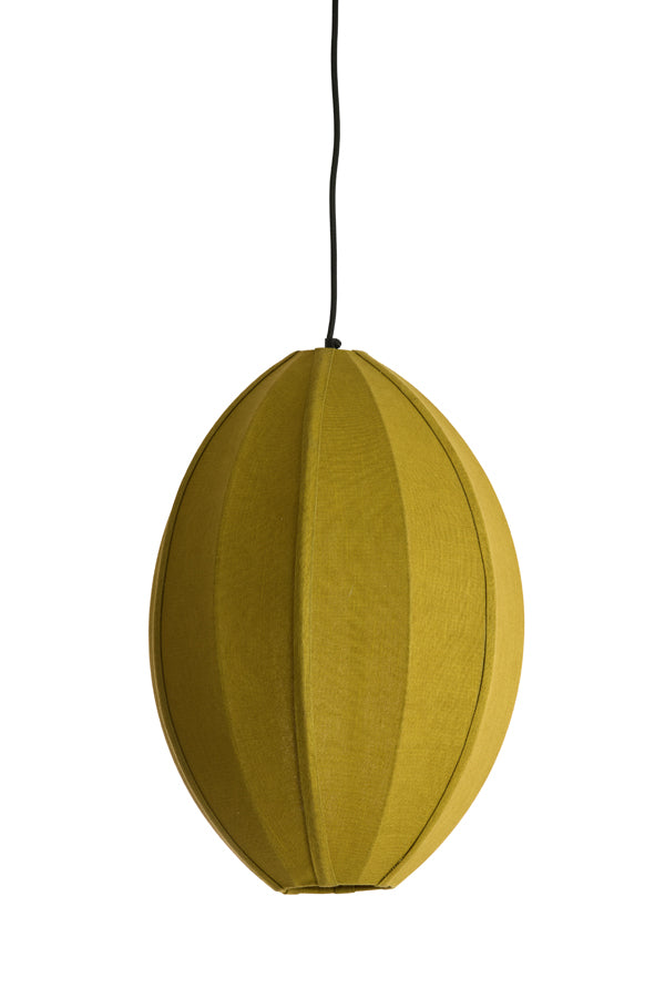 Hanging lamp 38x51 cm MILATOS jute olive green